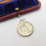 Sterling Silver St Christopher Travel Saint Charm Pendant Vintage c1970