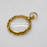 Victorian Rolled Gold Double Sided Portrait Locket Pendant Antique c1890s