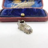 Sterling Silver Football Boot Charm Pendant Vintage c1970