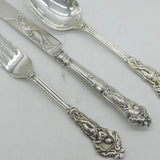 George Adams Victorian Sterling Silver 'Canova' Pattern Christening Set Antique