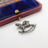 Sterling Silver Rocking Horse Charm Pendant Vintage c1970