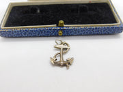 Sterling Silver Maritime Anchor Charm Pendant Vintage c1970
