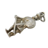 Sterling Silver Medieval Warrior Charm Pendant Vintage c1970s