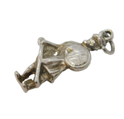 Sterling Silver Medieval Warrior Charm Pendant Vintage c1970s