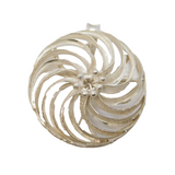 Sterling Silver Floral Swirl Brooch Pin Vintage c1970s