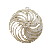 Sterling Silver Floral Swirl Brooch Pin Vintage c1970s