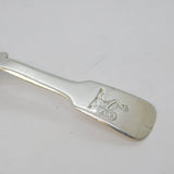 Victorian Sterling Silver Chicken Crest Tea Caddy Spoon Antique 1849 Birmingham