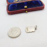 Sterling Silver and Enamel Melrose Travel Shield Charm Pendant Vintage c1970