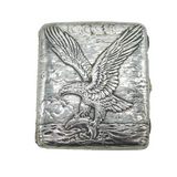 Omar Ramsden Sterling Silver Eagle, Fish & Seabird Cigarette Case Antique London