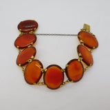 Victorian Scottish 18ct Gold & Carnelian Agate Panel Bracelet Antique c1860s
