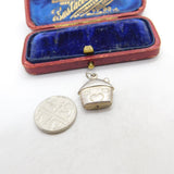 Sterling Silver Home with Heart Charm Pendant Vintage c1970