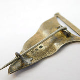 Victorian Sterling Silver & Enamel Royal Navy Sailing Flag Brooch Antique 1876
