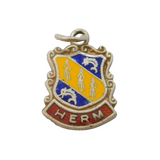 Sterling Silver Enamel Herm Charm Pendant Vintage c1970s