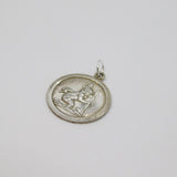 Sterling Silver St Christopher Travel Charm Pendant Vintage c1970