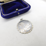 Victorian Sterling Silver Niello Enamel Desert Camel Scene Pendant c1900 Antique