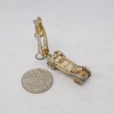 Sterling Silver Opening Motor Car Charm Pendant Vintage c1970