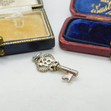 Sterling Silver Happy 18th Birthday Key Charm Pendant Vintage c1970