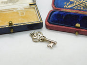 Sterling Silver Happy 18th Birthday Key Charm Pendant Vintage c1970
