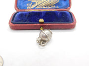Sterling Silver Jersey Can Flask Charm Pendant Vintage c1970