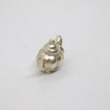 Sterling Silver Patterned Teapot Charm Pendant Vintage c1970