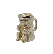 Sterling Silver Toby Jug Charm Pendant Vintage c1970
