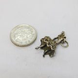 Sterling Silver Spanish Flamenco Dancer Charm Pendant Vintage c1970s