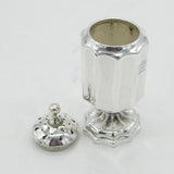 Early-Victorian Sterling Silver Crested Pepper Shaker Antique 1841 London