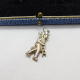Sterling Silver Man with a Ladder Charm Pendant Vintage c1970