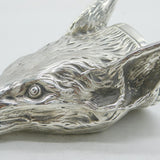 Sterling Silver Georgian Style Fox Mask Form Stirrup Cup Vintage 1960 London