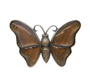 Art Deco Sterling Silver Morpho Set Butterfly Wing Brooch Antique c1920s