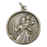 Georg Jensen Sterling Silver St Christopher Travel Pendant Vintage c1970s