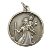 Georg Jensen Sterling Silver St Christopher Travel Pendant Vintage c1970s