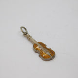 Sterling Silver Enamelled Cello Charm Pendant Vintage c1970