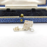 Sterling Silver Openable Church Couple Charm Pendant Vintage c1970