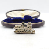 Sterling Silver Steamboat Charm Pendant Vintage c1970