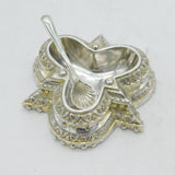 Victorian Sterling Silver Star Form Salt Cellar Antique 1870 Sheffield