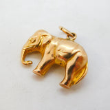 Edwardian 9ct Rose Gold Lucky Elephant Charm Pendant Antique c1910