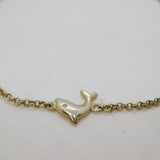 Sterling Silver Diamond Set Dolphin Form Child's Bracelet Modern c2000