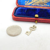 Sterling Silver Key Charm Pendant Vintage c1970