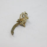 Sterling Silver Moving Bird On Perch Charm Pendant Vintage c1970