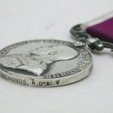 King George V Long Service Medal GNR W.J Edmunds R.G.A Antique