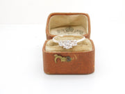 Sterling Silver Engagement Ring With Cubic Zirconia Vintage c1970 Size P