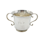 18th Century Channel Islands Sterling Silver Porringer Antique c1730s 'IH'