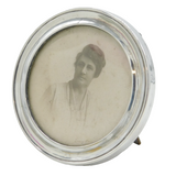 Edwardian Sterling Silver Circular Picture Frame Antique c1905 Birmingham