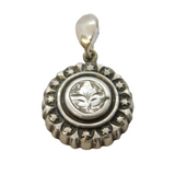 Victorian Silver & Silver Plated Aesthetic Movement Floral Pendant Antique c1880
