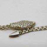 Sterling Silver Snake Serpent Form Chain Bracelet Vintage c1980s