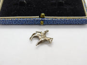 Sterling Silver Man on a Horse Charm Pendant Vintage c1970