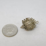 Sterling Silver Hedgehog Charm Pendant Vintage c1970