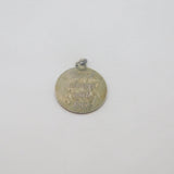 Sterling Silver St Christopher Relief Round Travel Charm Pendant Vintage c1970s