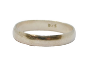 Sterling Silver Plain 3mm Wide Wedding Band Ring Vintage c1970 Size F